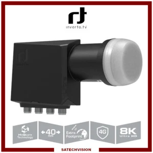 LNB Quad Inverto Ultra 0,2 dB Gain 70 dB Tête 4 Sorties Full HD 3D UHD 4K & 8K - Afbeelding 1 van 1
