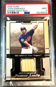 2002 Flair Power Tools Bats #10 Juan Gonzalez Game Used Bat PSA 9 LOW POP - Picture 1 of 2