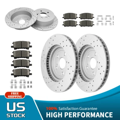 Front Rear Disc Rotor Brake Pads for Lexus RX330 RX350 RX400h Toyota Highland - Image 1 of 4