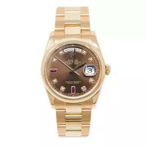 Orologio uomo Rolex President 36mm oro rosa 18k 118205! - Foto 1 di 9
