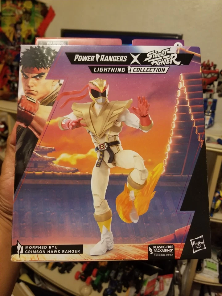 Power Rangers X Street Fighter Morphed Ryu Crimson Hawk Ranger Figure Hasbro