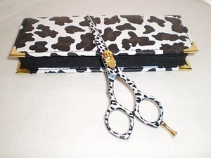 TIJERA DE CABELLO PROFESIONAL, TIJERA DE BARBERO CON BORDE DE NAVAJA, TIJERAS DE PELUQUERÍA LEOPARDO - Imagen 1 de 6