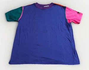 Camiseta de Colección Años 80 HEAD Tenis Atletismo Color Púrpura Fusión Colorblock XL  - Imagen 1 de 5