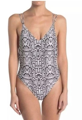 Kendall + Kylie Snake Print 1pc Bathing Suit. Sz S. NWT! - Image 1 of 4