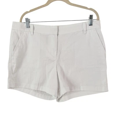 J. Crew 5” White Classic Chino Shorts Women’s Size 12 NWD Preppy Nautical  - Image 1 of 4