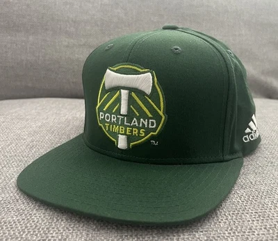 Portland Timbers MLS Adidas Flat Brim Snapback Hat Cap Green Adult Size  - Image 1 of 4