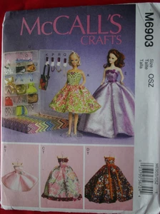 McCall's Crafts M6903 Patrón de Costura 2014 11 1/2" Moda Muñeca Ropa Accesorio - Imagen 1 de 2