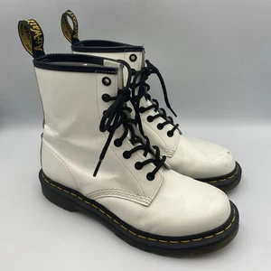 Dr. Doc Martens 11821 Bota Clásica de Cuero con Cordones - Blanca - EE. UU. 8L Air Wair - Imagen 1 de 6