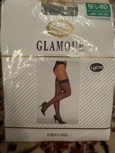 Eurobella C&A Glamour halterlose Strümpfe 9,5-10 15den grau stein glänzend - Bild 1 von 2