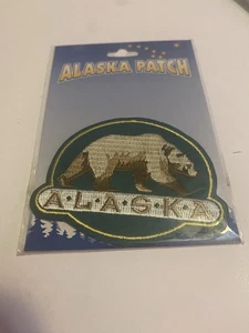 ALASKA mit Bär Bügelbild Patch - Bild 1 von 2