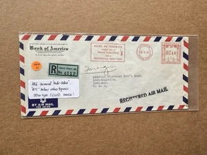 Hong Kong 1964 Meter Cover (MAM31) +AA6 #U123 +BOA Xmas Slogan +Blue Reg Label - Picture 1 of 2