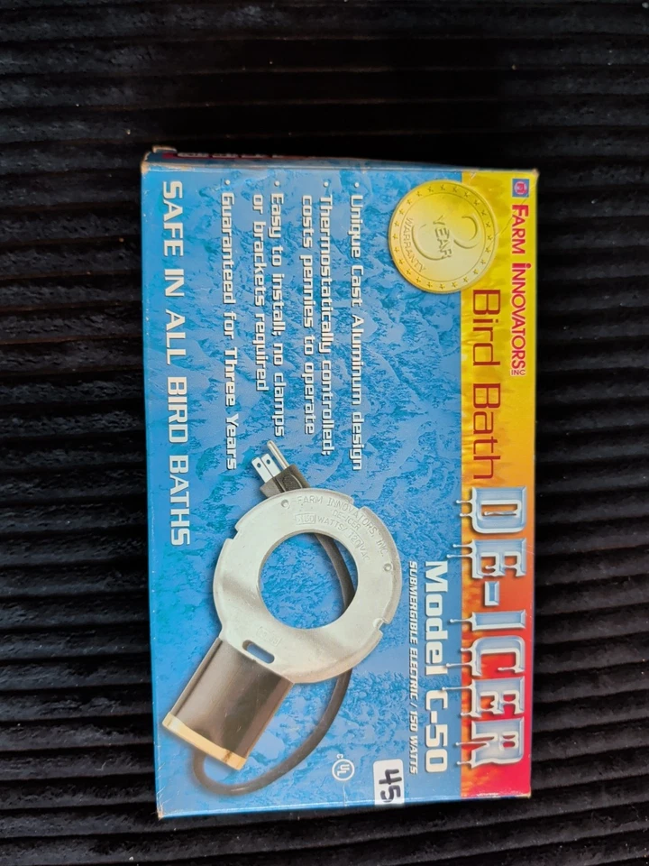 Farm Innovators Bird Bath De - Icer Modelo C-50 Submersível 150 Watt / NÃO TESTADO - Imagem 1 de 4