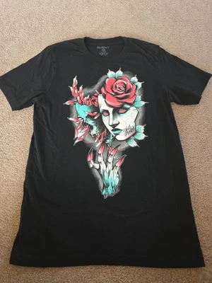 Ink Addict Apperal 纹身服装 - 有裂纹化妆舞会面具女士,M — 第 1/4 张图片