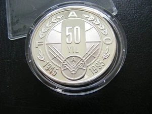 W493b Turkey 500,000 Lira FAO 23.3g .925 Silver Proof - Picture 1 of 2