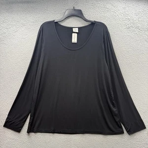 Soma PJs Pyjama Oberteil Damen Gr. XL Loungewear Langarm Oberteil Schwarz Jersey Neu mit Etikett - Bild 1 von 11