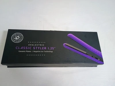 Plancha plana de cerámica de iones negativos Evalectric Deep Purple Pro Classic Styler Foto 1 de 4