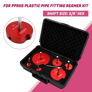 04529 For PPRK6 Plastic Pipe Fitting Reamer 6 Piece Kit For1/2" Drills - Picture 1 of 15