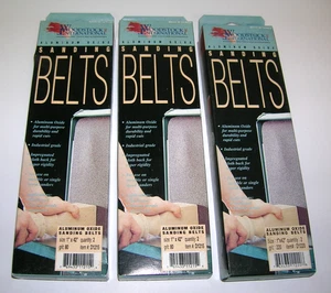 5PCS 1x42 inch Sanding Belts Belt Sander 3- 80 Grit & 2- 220 Grit Aluminum Oxide - Picture 1 of 5