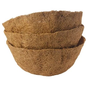 14 Inch Round Coco Fiber Liner for Hanging Basket (3 Pieces) - Picture 1 of 6