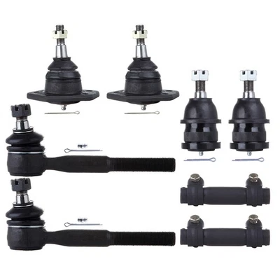 8pcs Front Lower Upper Ball Joints Steering Outer Tie Rod End For 1987 GMC R1500 Foto 1 de 4