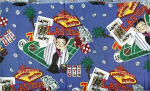 VINTAGE! BETTY BOOP LAS VEGAS - ONE YARD (36"X44') - Picture 1 of 1