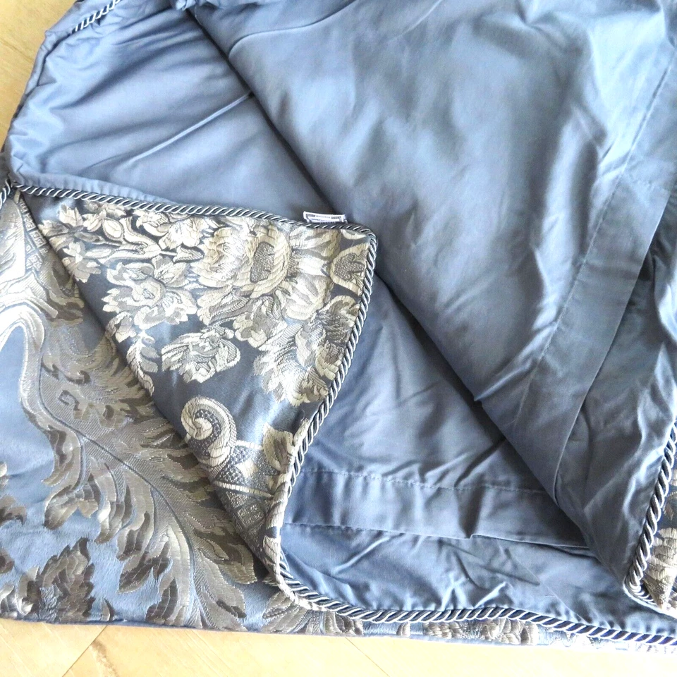 Funda Nórdica 2 Fundas Plata Azul Pipping Doble Completo Reversible Satén Edredón 82x80 Foto 1 de 4