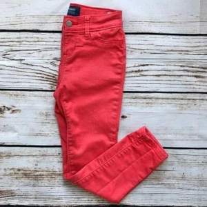 Mädchen 6R Old Navy Rockstar Jeggings koralle rosa verstellbarer Bund - Bild 1 von 3