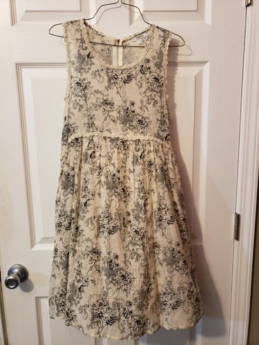 OFF WHITE Abito Jodifl bianco sporco stampa floreale taglia small vestito estivo super carino (24)