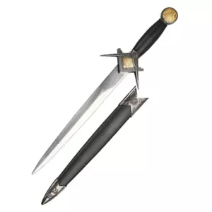 Ceremonial Masonic Dagger-Fraternal Templar Freemason Short Sword Compass - Picture 1 of 7