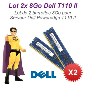 Pack 2x 8Go 16Go RAM Server Dell T110 II Dimm 240-PIN DDR3 PC3-12800E ECC 2Rx8 - Bild 1 von 1