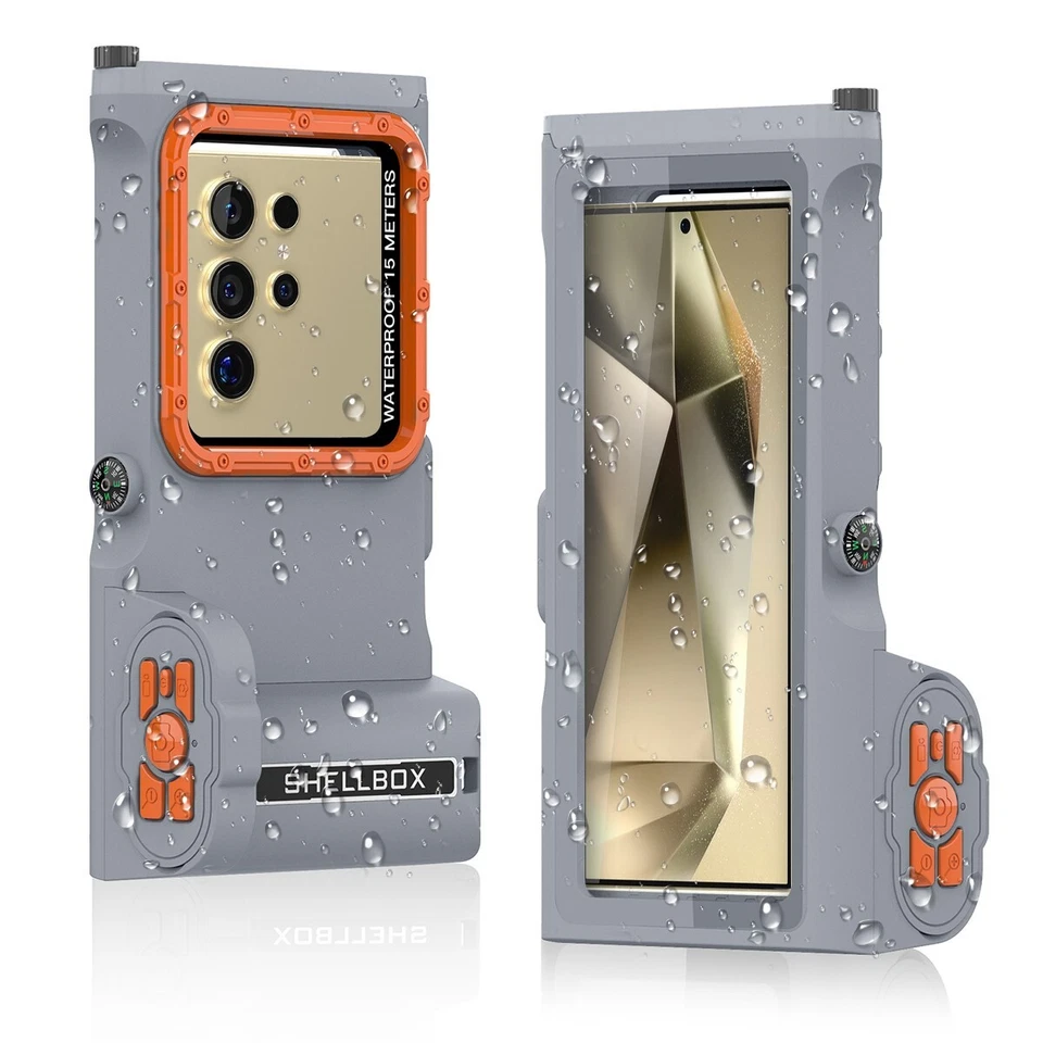 Waterproof Diving Case Cover for iPhone 15 14 13 Pro Max Samsung S25 S24 S23 S22 - Image 1 of 4