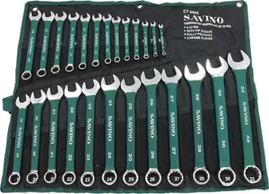 Juego de 25 tensores combinados métricos 6 - 32 mm agarre suave con rollo de almacenamiento - Imagen 1 de 2