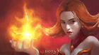 Anime Women Redhead Fire Digital Art Dota 2 Video  Gaming Mat Desk 12913