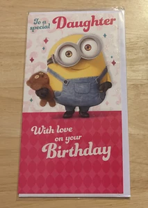 Despicable Me Minions Daughter Birthday Card **FREE P&P** - Picture 1 of 1