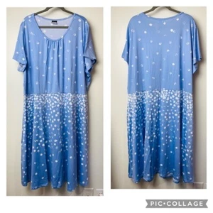 Salon Studio Damen Plus Gr. 4X Lavendel Lila Gemustertes Kleid Neu - Bild 1 von 6
