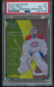 Carey Price 2012-13 Fleer Retro Essential Credentials Noe #31 16/31 PSA 8 - Picture 1 of 2