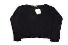 Naf Naf Damen Vintage Pullover Sweater Gr. M schwarz Neu