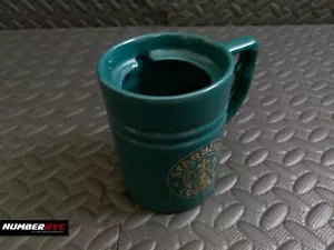 Starbucks Coffee Cup Mug Emerald Green & Gold Color Mermaid Logo 4.5 Flat Handle - Bild 1 von 10