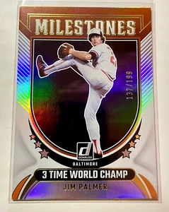 Orioles Jim Palmer Mint 2024 Donruss Milestones Holo Silver Parallel #137/199 - Picture 1 of 1