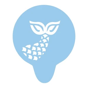 Mermaid Tail Coffee Stencil For Ocean Sea Nature Lovers Cappuccino Latte UK - Picture 1 of 16