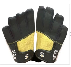 KOTC Pro Elite S/23 Wallball | Handball Gloves Black & Yellow Unpadded Palms - Picture 1 of 1
