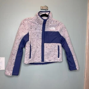 NWT The North Face Girls Cave Blue Fleece Button Up Mashup Jacket Size M (10) - Picture 1 of 8