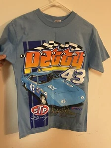 Richard Petty NASCAR Shirt Men Small Adult Blue Car Race 43 Retro Legend 2 Sided - Picture 1 of 4