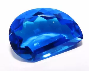 Gemma Sciolta Certificata 44,10 Ct Taglia Enorme Topazio Blu Taglio Fantasia Gemma Trasparente - Foto 1 di 8