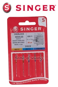 SINGER Domestic Overlocker Machine Needles Mixed Assorted 2022 Quantumlock 14sh - Picture 1 of 1