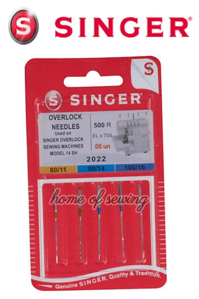 SINGER Domestic Overlocker Machine Needles Mixed Assorted 2022 Quantumlock 14sh - Image 1 of 1