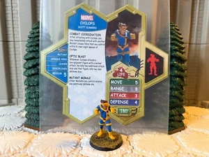 Tarjeta y figura de doble cara Heroscape Custom Cyclops P con funda Marvel X-Men - Imagen 1 de 3