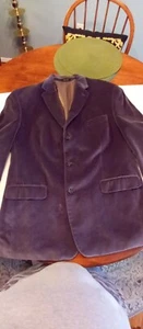 Macy's Calvin Klein Velvet Mens Slate Blue Jacket - Picture 1 of 5