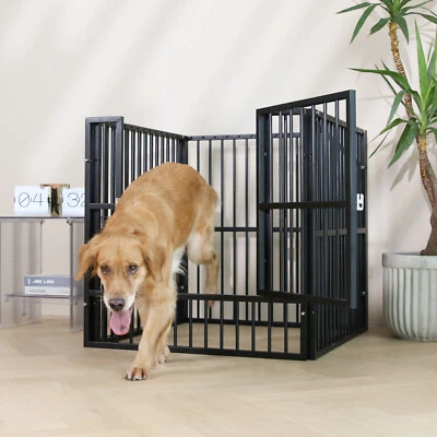 Heavy Duty Dog playpen Indoor Telescopic Home Extendable Puppy Play Pen w/Door - Image 1 of 4