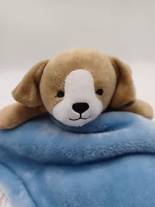 Carters Welpe Plüsch Hund Lovey Sicherheitsdecke blau braun kuschelig weich Baby Spielzeug - Bild 1 von 6